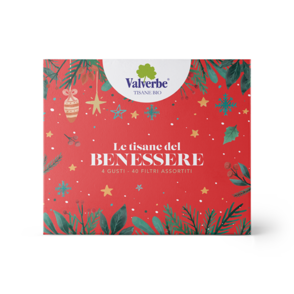 Tisane del Benessere Natale Valverbe- Confezione Multigusto-60g-40 filtri-RED EDITION